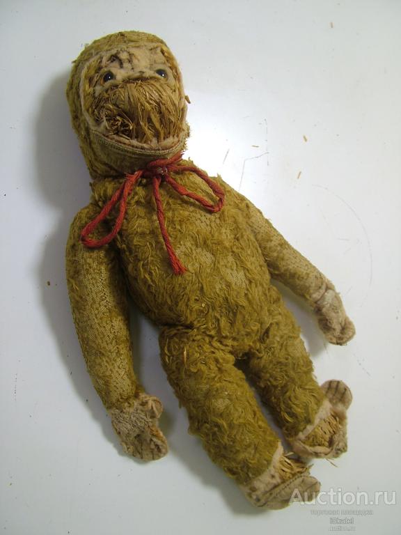игрушка ОБЕЗЬЯНА солома. старинная.  1900-е  РЕДКОСТЬ