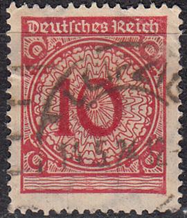 1923 Германия Веймарская Республика Стандарт Розетка Цифры № 340 гаш 0.30 евро
