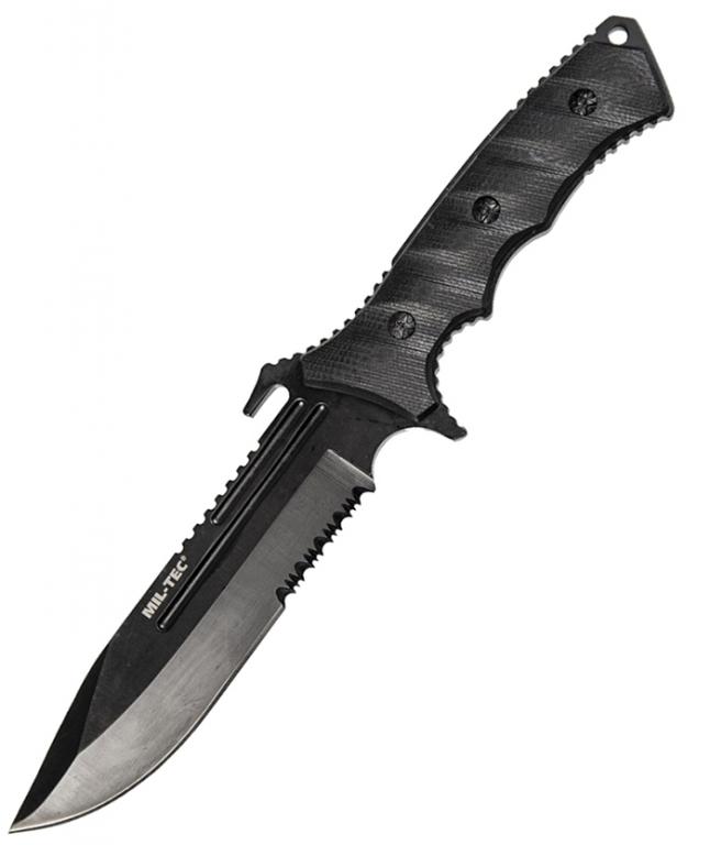 Нож туристический Mil-Tec combat knife G10 with nylon sheath