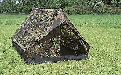 Палатка Mil-Tec two man tent Mini Pack Standard Flecktarn