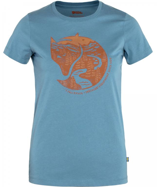 Футболка Fjaellraeven Arctic Fox Womens Print T-Shirt Hellblau