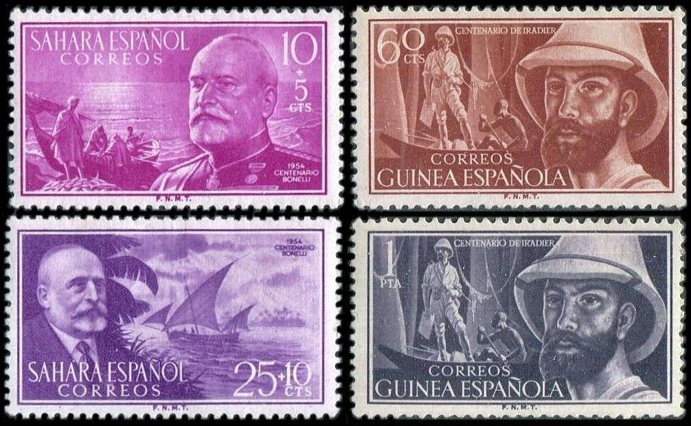 Испанские колонии ** исследователи Африки САХАРА Эмилио Бонелли ГВИНЕЯ Мануэль Ирадьер-и-Бульфи (4)