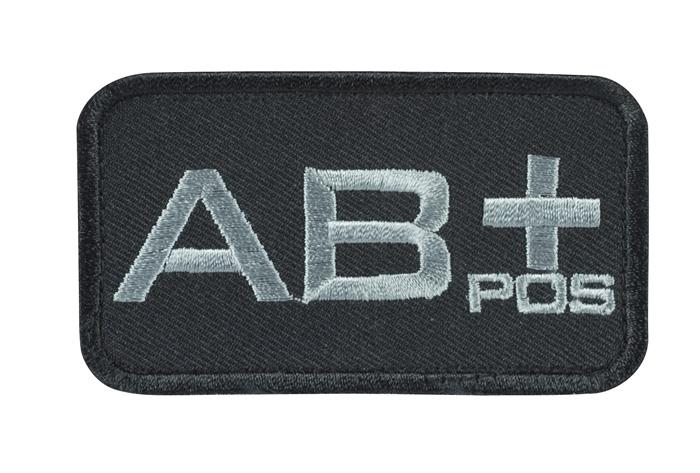 Патч Blood group identification Black/Gray AB pos +