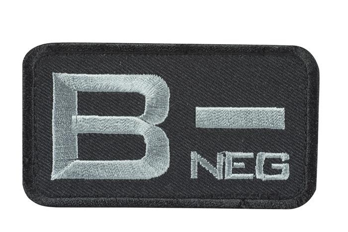 Патч Blood group identification black/grey B neg -