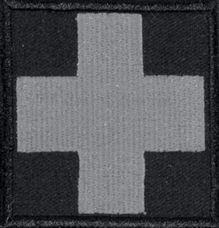 Патч Medic Cross Black/White Fluorescent with Velcro Large