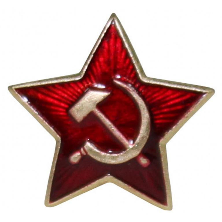 Значок Star Badge / sickle and hammer / big
