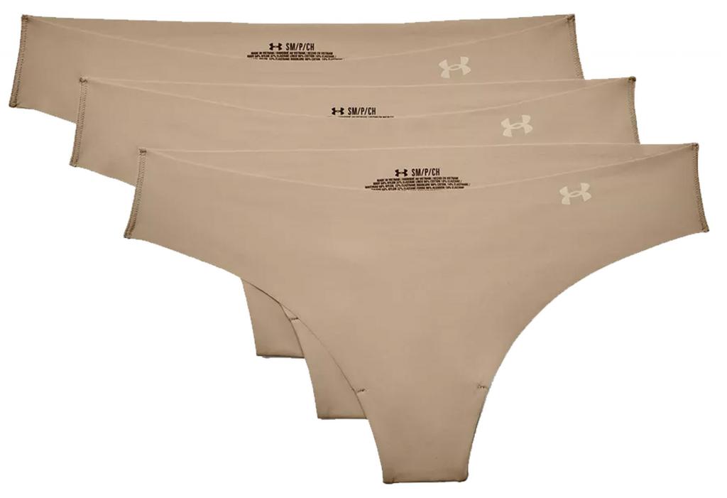 Трусы женские Under Armour Ladies Pure Stretch Tanga 3-Pack Beige
