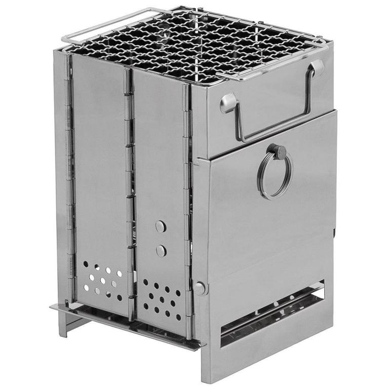 Складная печь Rocket Stove mini foldable STAINLESS STEEL