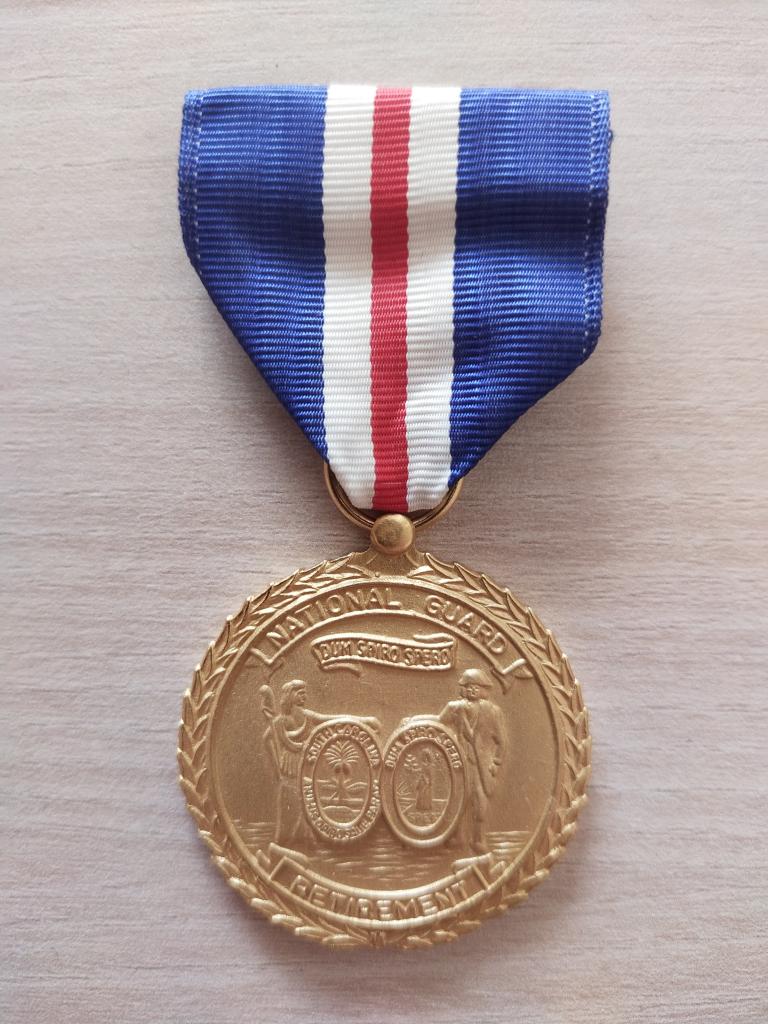 Пенсионная медаль Южной Каролины национальной гвардии. США