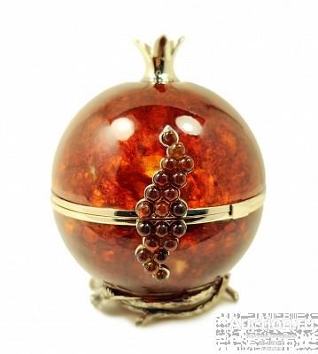 Шкатулка из янтаря ГРАНАТ AZJ-504