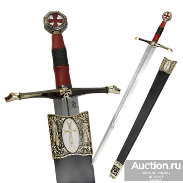 Меч КРЕСТОНОСЦЕВ в ножнах, чёрное золото AG-289-VR