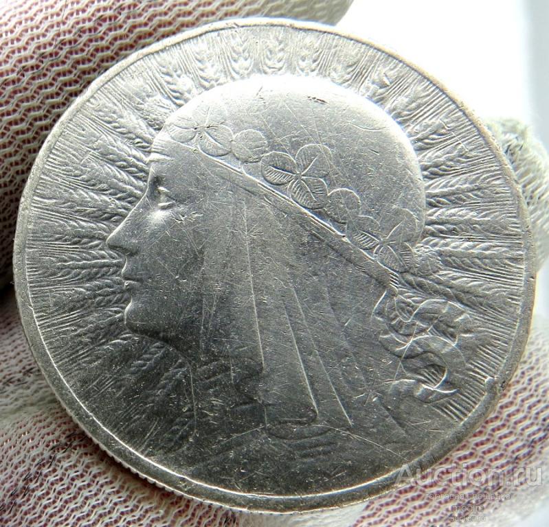 10 злотых  1932 г. Польша, Королева Ядвига. Серебро.