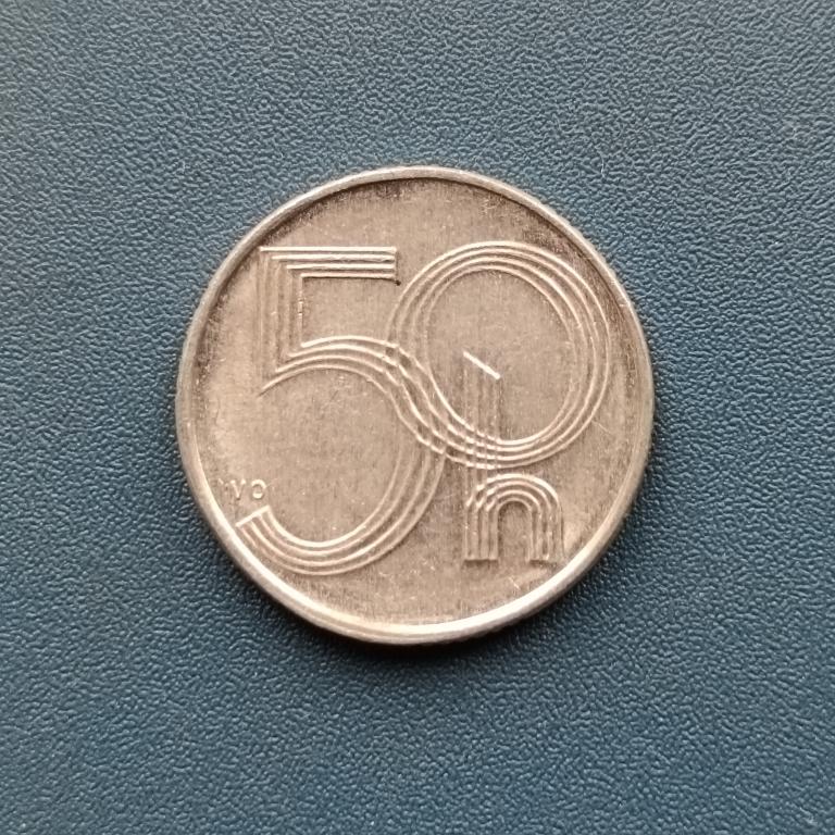 Чехия 50 хеллер 1993 год лот 2