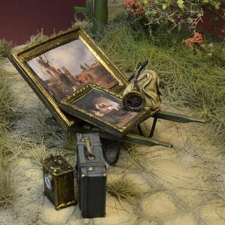 Новинка! Фигурка 1:35 №078 диорама трофеи ВОВ WW2 смола