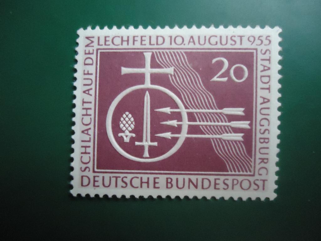 1955 г.  Германия  ФРГ  след наклейки