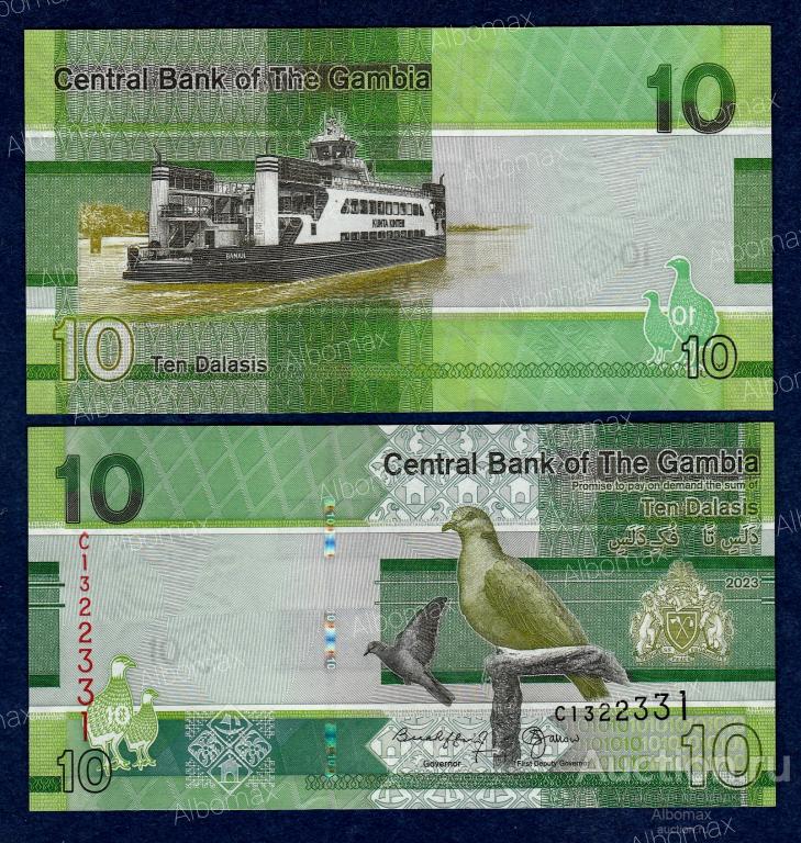 Гамбия 10 даласи 2023 (2024) год ПРЕСС UNC