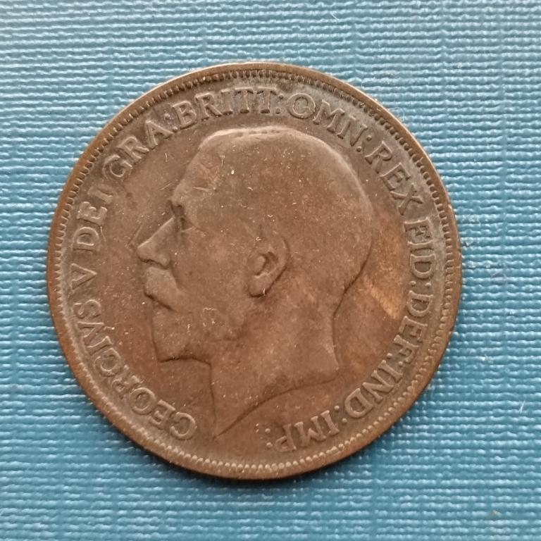 Великобритания 1 пенни 1917 год