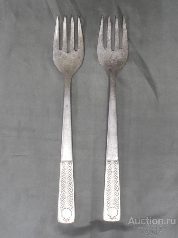 Набор Вилки десертные 2 шт , мельхиор, длина 19 см  (35)
