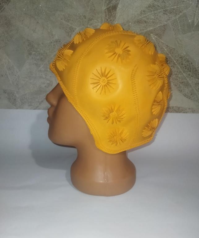 Резиновая шапочка для плавания оранжевая СССР