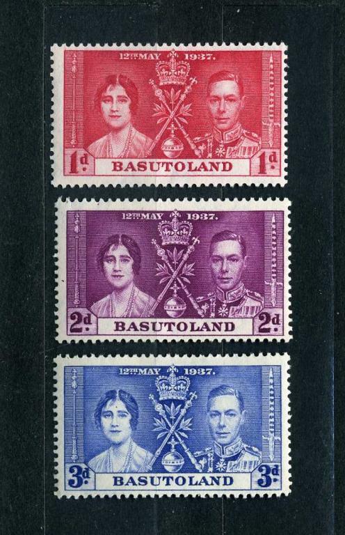 Басутоленд ( Basutoland).  Коронация Георга VI и Королевы Елизаветы. Серия. 1937.*