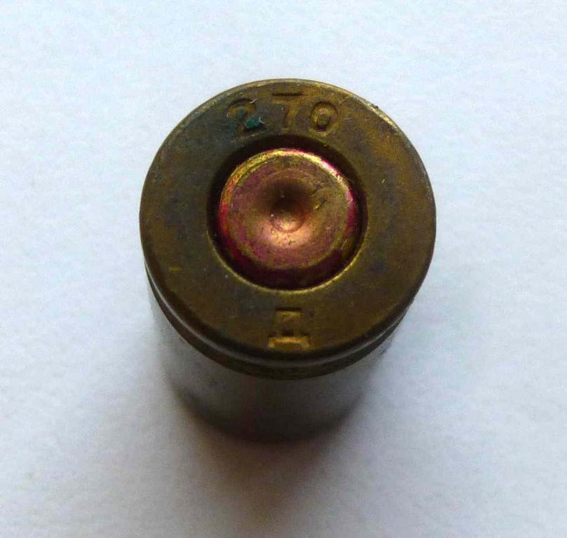 (Г-134-5) Гильза ПМ ранняя латунь маркировка 270 Д (1953) идеальная геометрия