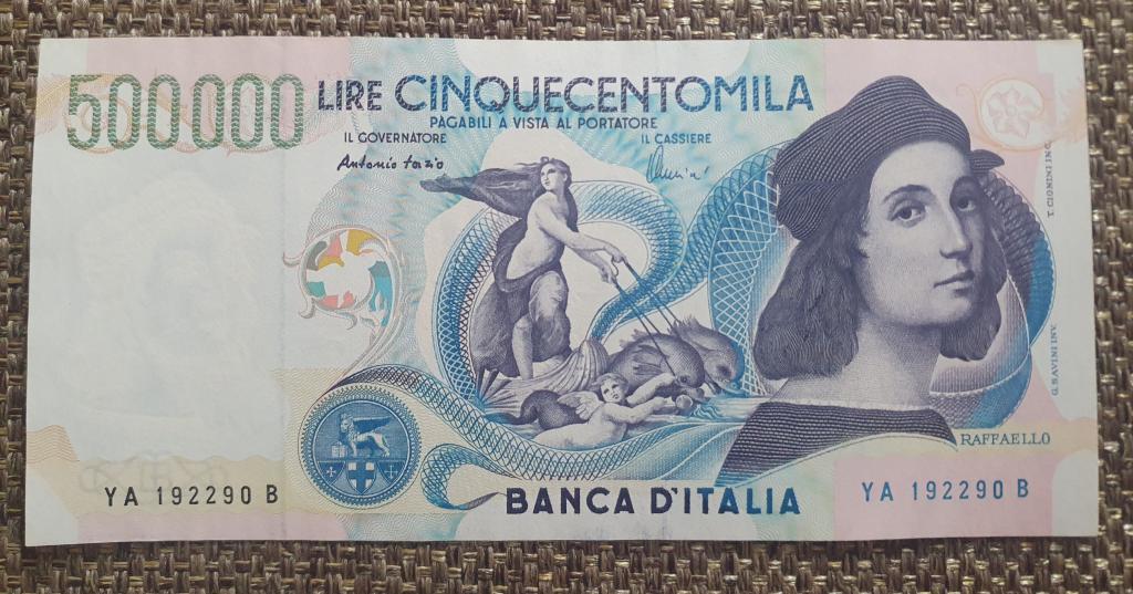 Италия 500000 лир 1997 AUNC/UNC