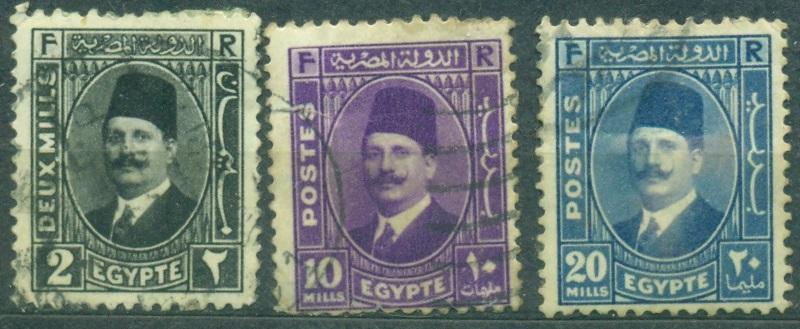 Египет 1923 г. стандарт Король Фуад 1  гашеная