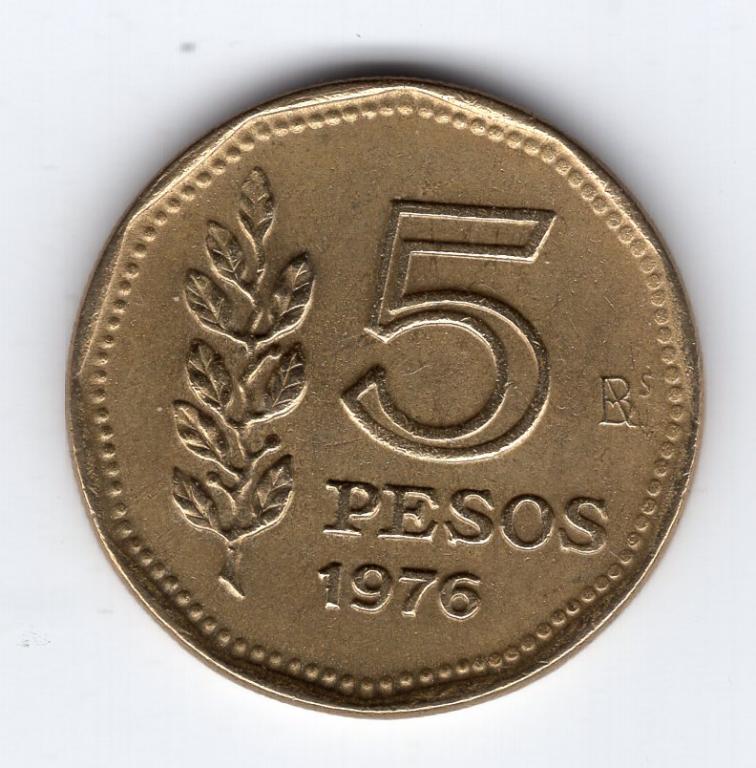 5 песо - Аргентина - 1976