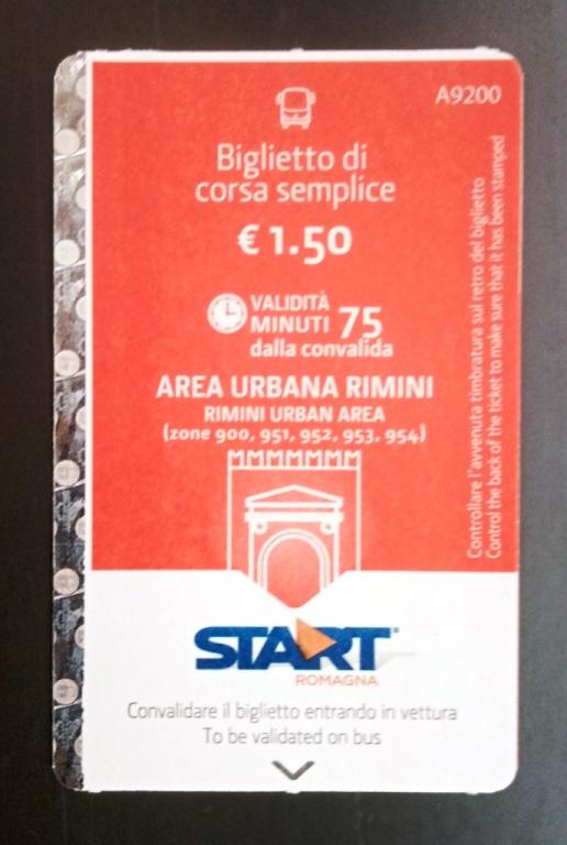 Билет автобус троллейбус Италия Римини 2019