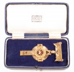 Масонский знак Ордена Рыцарей Храма. Золото/14K (585 проба).  Вес 34,9 гр. Англия, 1943  #AV56