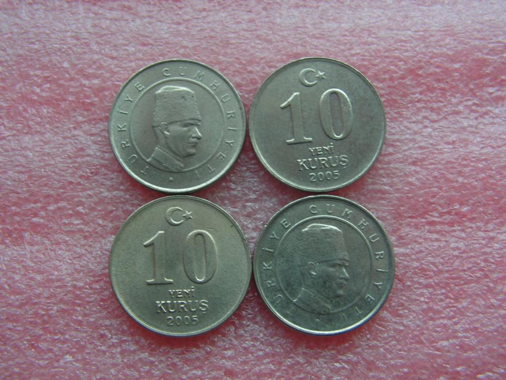 Турция 10 новый куруш 2005 a-unc