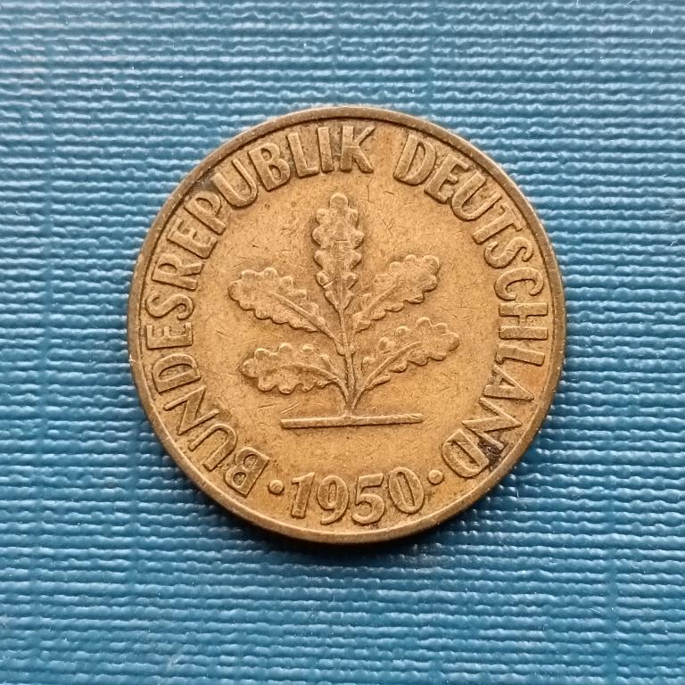 10 пфеннингов 1950 год Германия G