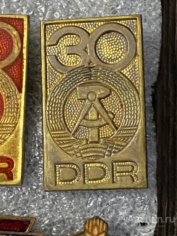 Знак значок 30 лет DDR ГДР Годовщина образования ГЕРМАНИЯ ТЯЖЕЛЫЙ РЕДКИЙ  RRR