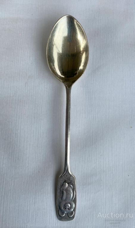 Редкая десертная ложка ОЛИМПИЙСКИЙ МЕДВЕДЬ мишка