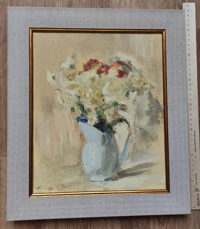 картина Букет дачных цветов, постимпрессионизм, холст, масло