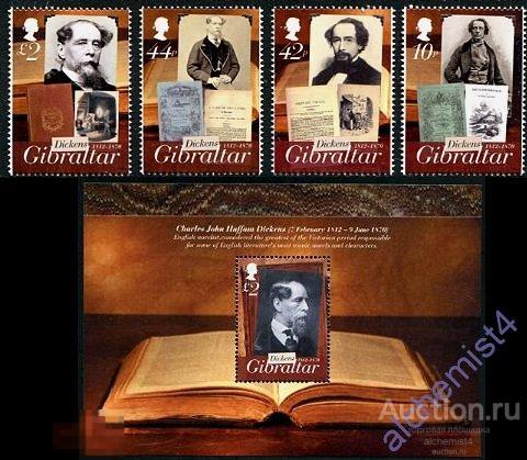 Гибралтар 2012 ** 200-летие со дня рождения Чарльза Диккенса (писатель) 