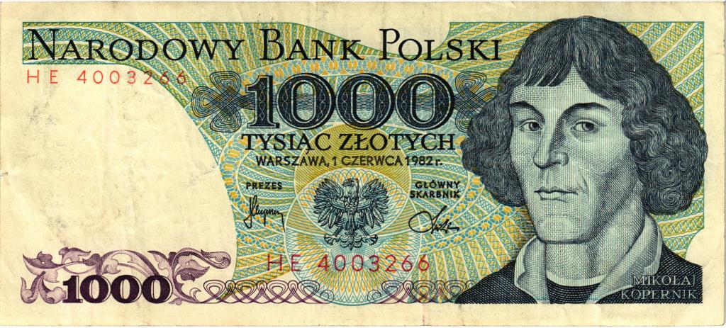 1000 злотых 1982 года Польша