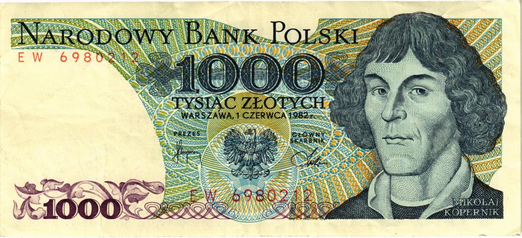 1000 злотых 1982 год Польша