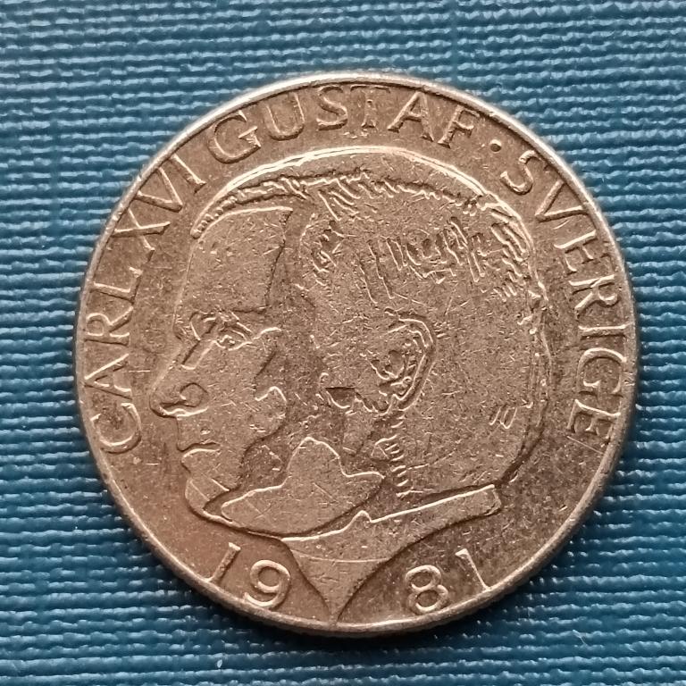 Швеция 1 крона 1981 год  лот 21