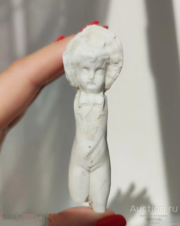 Антикварная фарфоровая куколка Бисквит Начало 20 века 