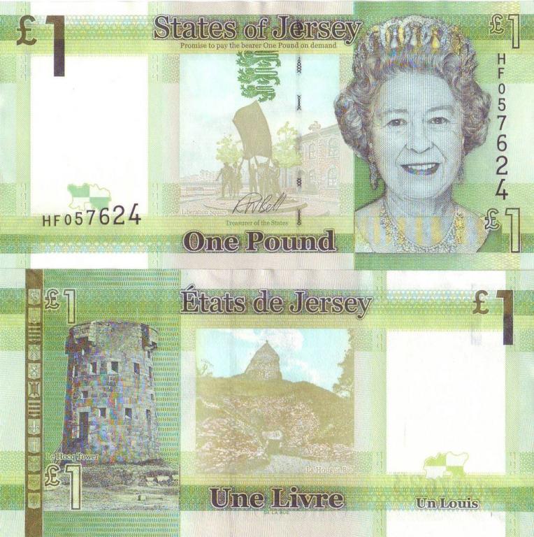 Джерси 1 фунт 2018 P32b пресс unc