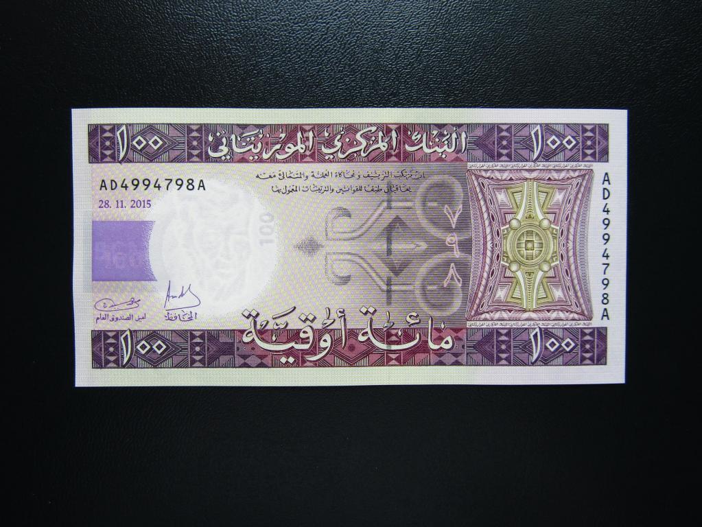 Мавритания - 100 угий  2015 г. UNC.