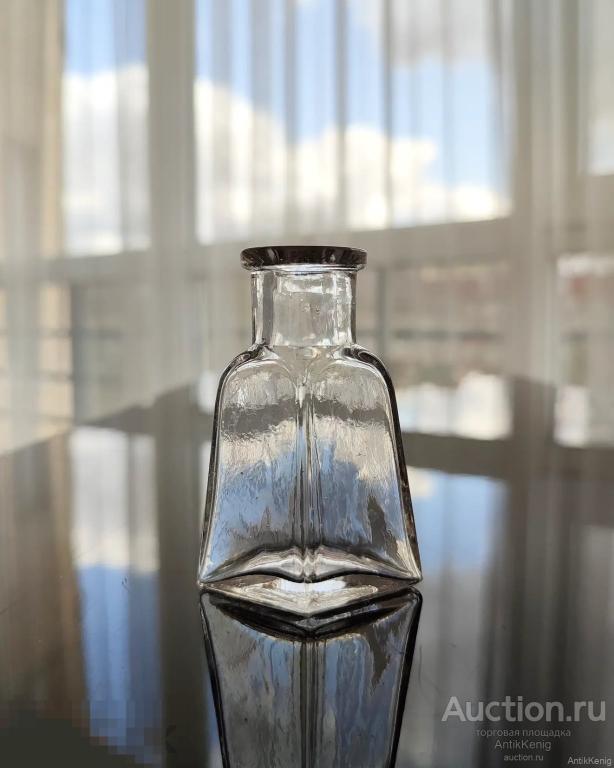 177 Старое стекло Кёнигсберга Бутылочка Чернильница Начало 20 века Германия 