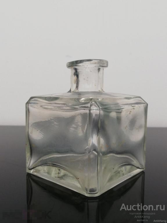 №9а Старое стекло Кёнигсберга Чернильница Начало 20 века Германия Высота 9 см. 