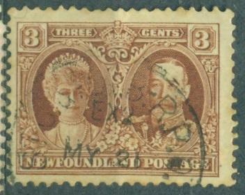 Ньюфаундленд 1828 г. Стандарт Король Георг 5 гашеные