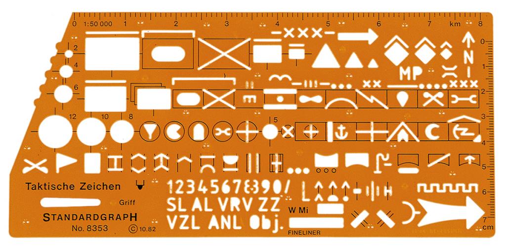 Трафарет Standard graph template for tactical characters Orange