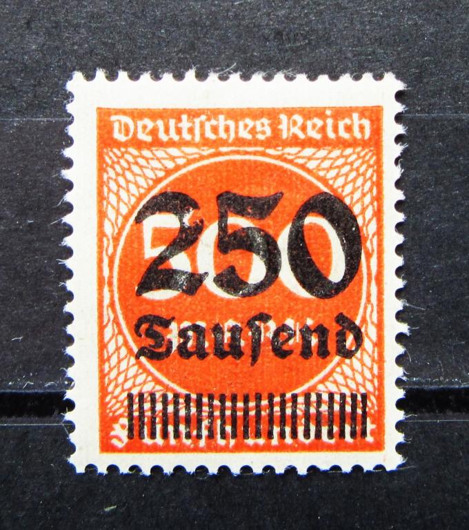 Германия Рейх 1923 г. Стандарт 1мар.с надпеч. ориг.кл.*