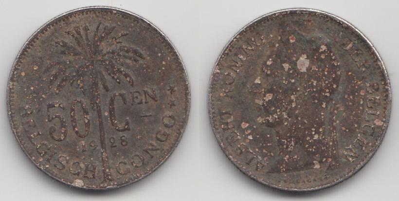 Бельгийское Конго 50 сантимов 1928 Der Belgen _3