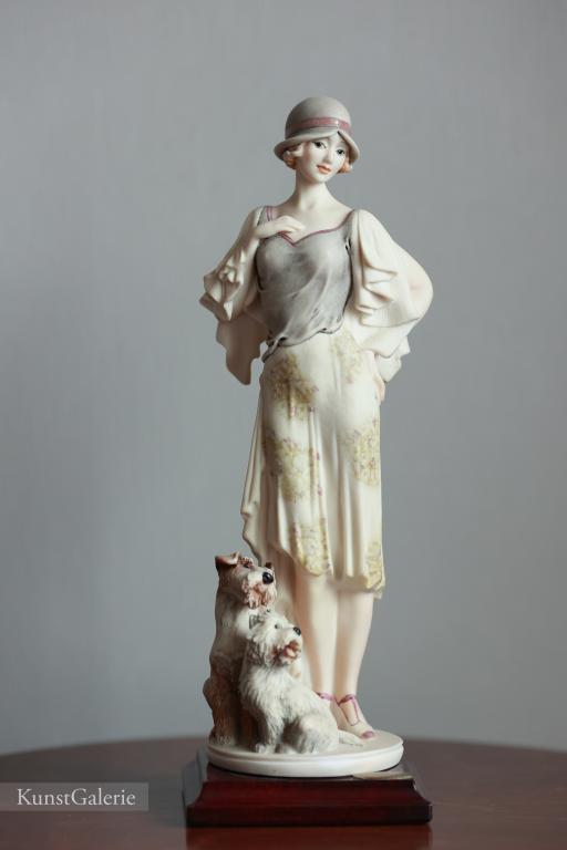 Присцилла с терьерами Giuseppe Armani статуэтка Florence Capodimonte Italy 0690C