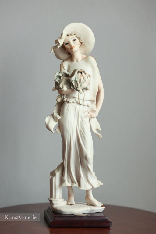София с пекинесом Giuseppe Armani статуэтка Florence Capodimonte Italy 0636F